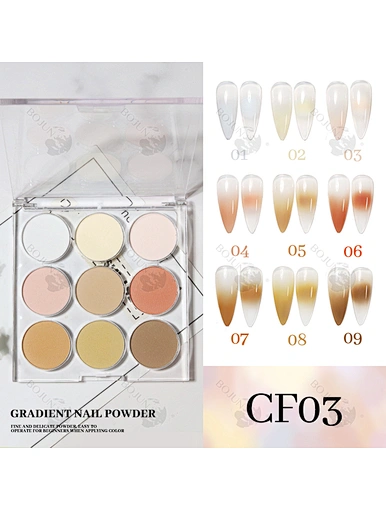 9 in 1 Solid Nail Gradient Pigment Powder Set